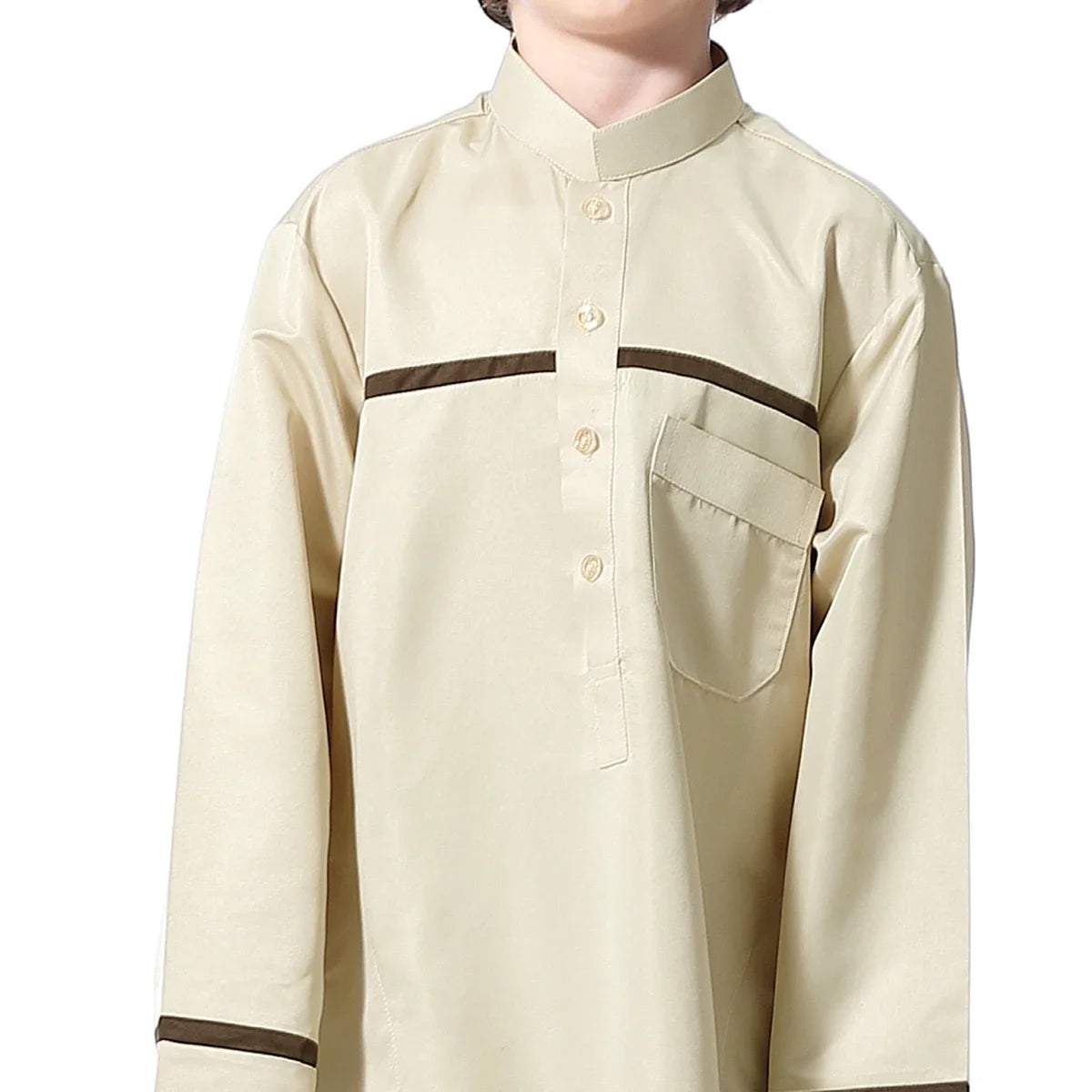 Muslim Arab Jubba Boys Robe Kids Abayas Kaftan Islamic Clothing Long Sleeve Thobe Middle East Teenage Clothing Ramadan Dress Eid