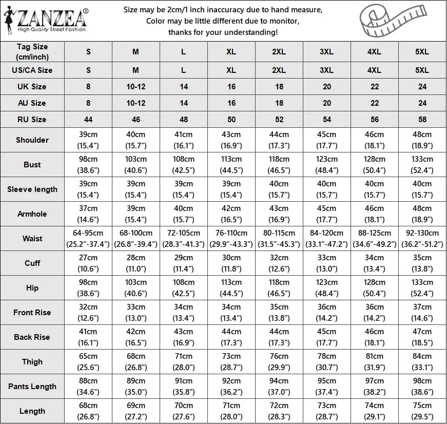 2024 ZANZEA Women Vintage Muslim Sets 2PCS Summer Islamic Clothing Eid Mubarek Ramadan Outifits Patchwork Blouse Trousers Suits