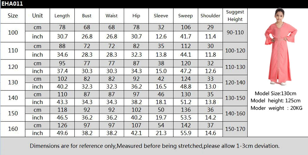 Kids Muslim Girls Abaya Prayer Long Maxi Dress Turkey Kaftan Arab Robe Dubai Islam Morocco Eid Party Ramadan Holiday Gown Caftan