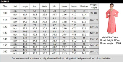 Kids Muslim Girls Abaya Prayer Long Maxi Dress Turkey Kaftan Arab Robe Dubai Islam Morocco Eid Party Ramadan Holiday Gown Caftan