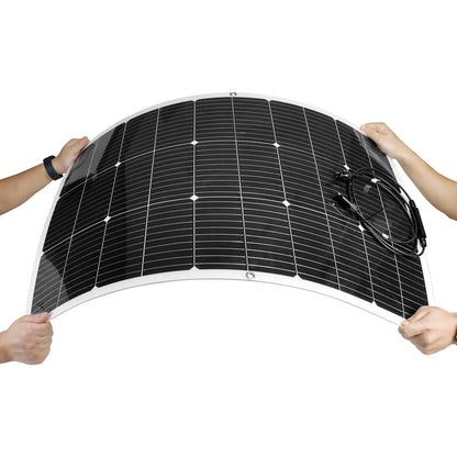 2PCS 200W 100W Flexible Solar Panel 12V 24V Solar Charge Battery Solar Panel Kit 30A Controller Camping RV Home Solar Power Bank