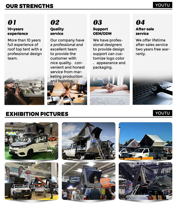 Factory Price Ultra-Thin Light Weight Rooftop Tent Aluminum Camping Car Roof Tent Hard Shell Roof Top Tent For Car