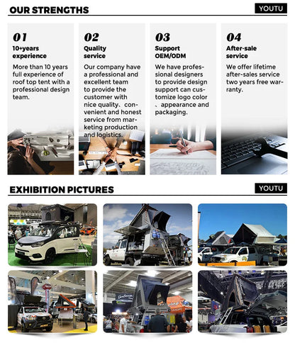 Factory Price Ultra-Thin Light Weight Rooftop Tent Aluminum Camping Car Roof Tent Hard Shell Roof Top Tent For Car