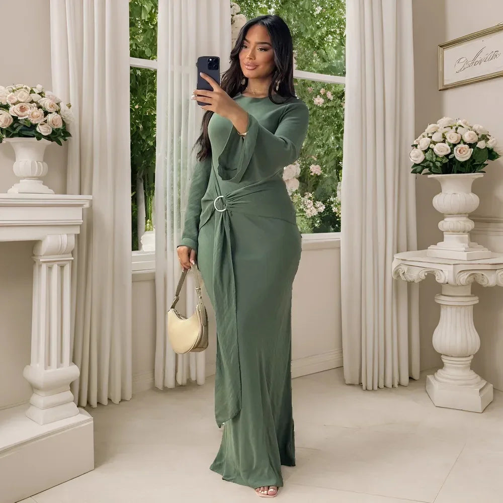 Evening Dress Women Dashiki Muslim Fashion Abaya African Clothes Robe Marocaine Luxury Dubai Kaftan Dress Vetement Big Size