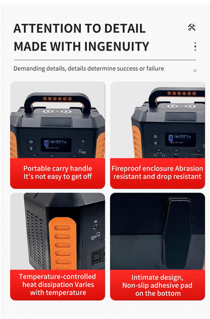 Portable Power Station 139200mAh 500W original Power Bank Charger 110V/220V lithium battery Outdoor camping portable charger