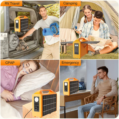 100W Portable Power Station 110V 220V Solar Generator UPS Mobile Power Station Power Bank 24000mAh With Solar Panel For Camping