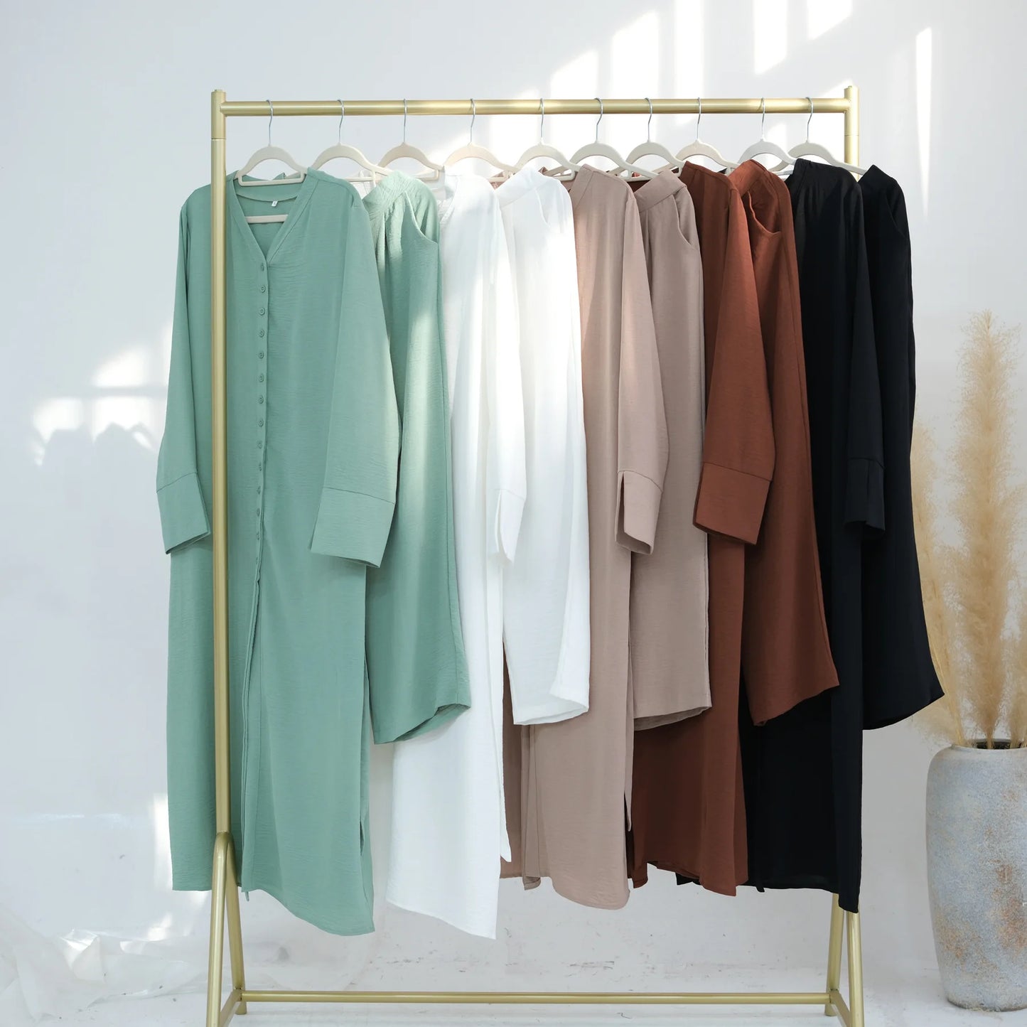 2PCS Muslim Women Button Long Sleeve Tops Dress Pants Set Dubai Abaya Turkey Kaftan Arabic Outfits Eid Ramadan Islam Clothing