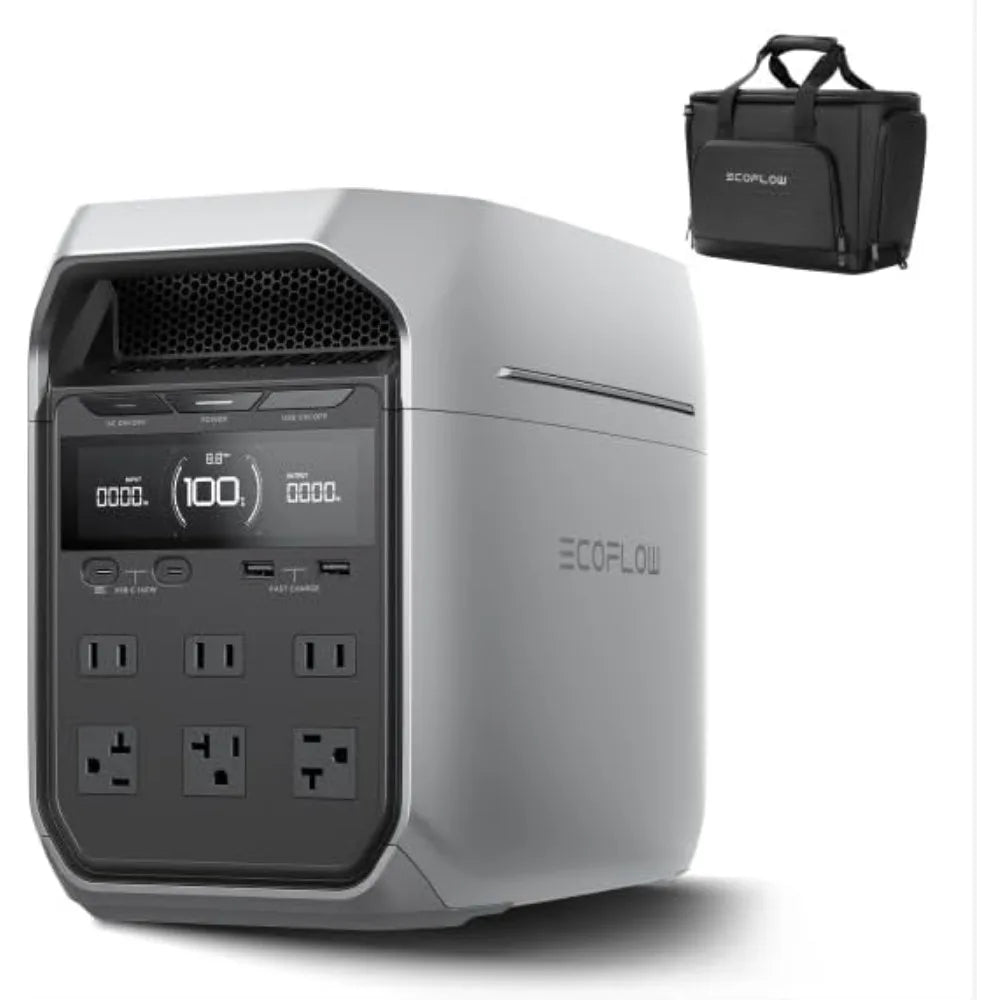 Portable Power Station DELTA 3 Plus (2024 New), Solar Generator with 1000W Solar Input, 1024Wh LFP Battery for Home Backup