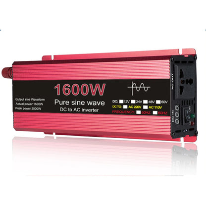 Pure Sine Wave Inverter DC 12V/24V To AC 110V/220V 1000W 1600W 2000W 2200W Portable Power Bank Converter Solar Inverter