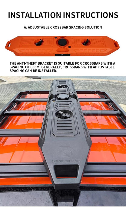 Car Roof Water Tank 30L for Off-Road Vehicles Camping Shower Water Supply for Outdoor Activities Anti-theft