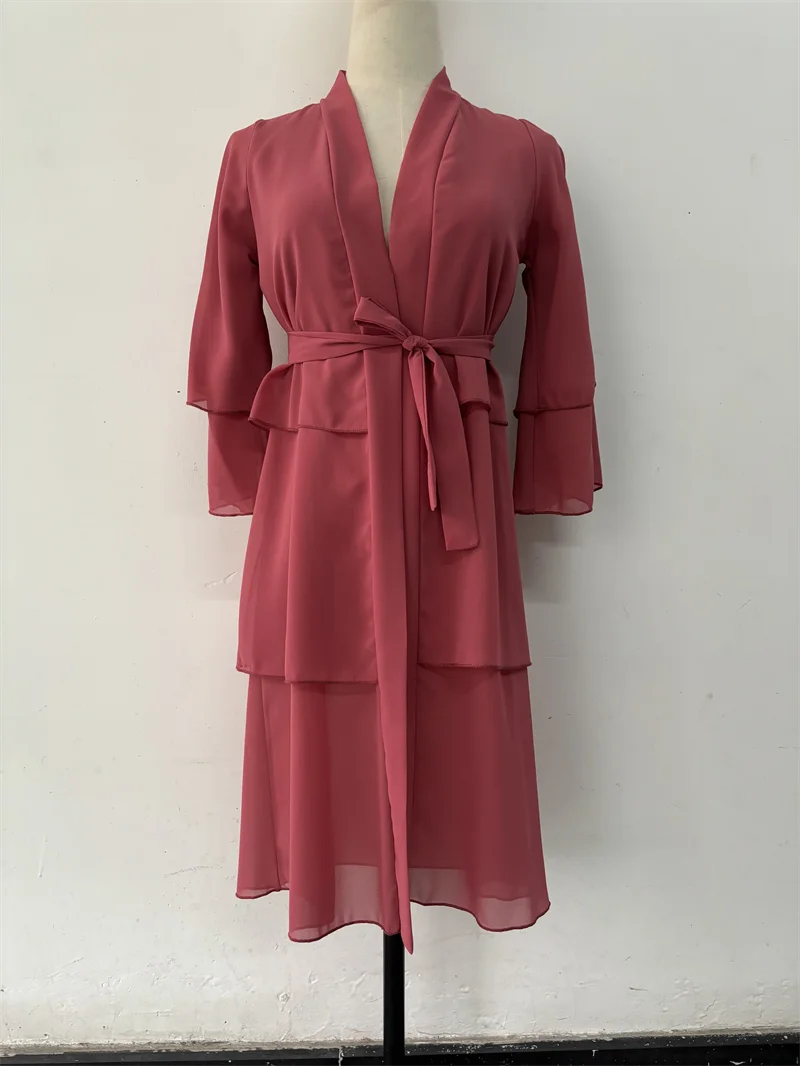 Ramadan Muslim Girls Abaya Solid Long Kaftan Open Abayas Robe Dress Kebaya Kids Clothes Dubai Kaftan Kimono Jalabiya Caftan Gown