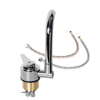 Motorhome Trailer Modification Parts Kitchen Bathroom Hot and Cold Folding Faucet 304 Stainless Steel Faucet RV Camper Accessori