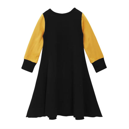 Patchwork Muslim Children 2 Pcs Prayer Dress Girls Hijab Abaya Ramadan Sets Arab Kids Headscarf Long Robe Islamic Kaftan Gown