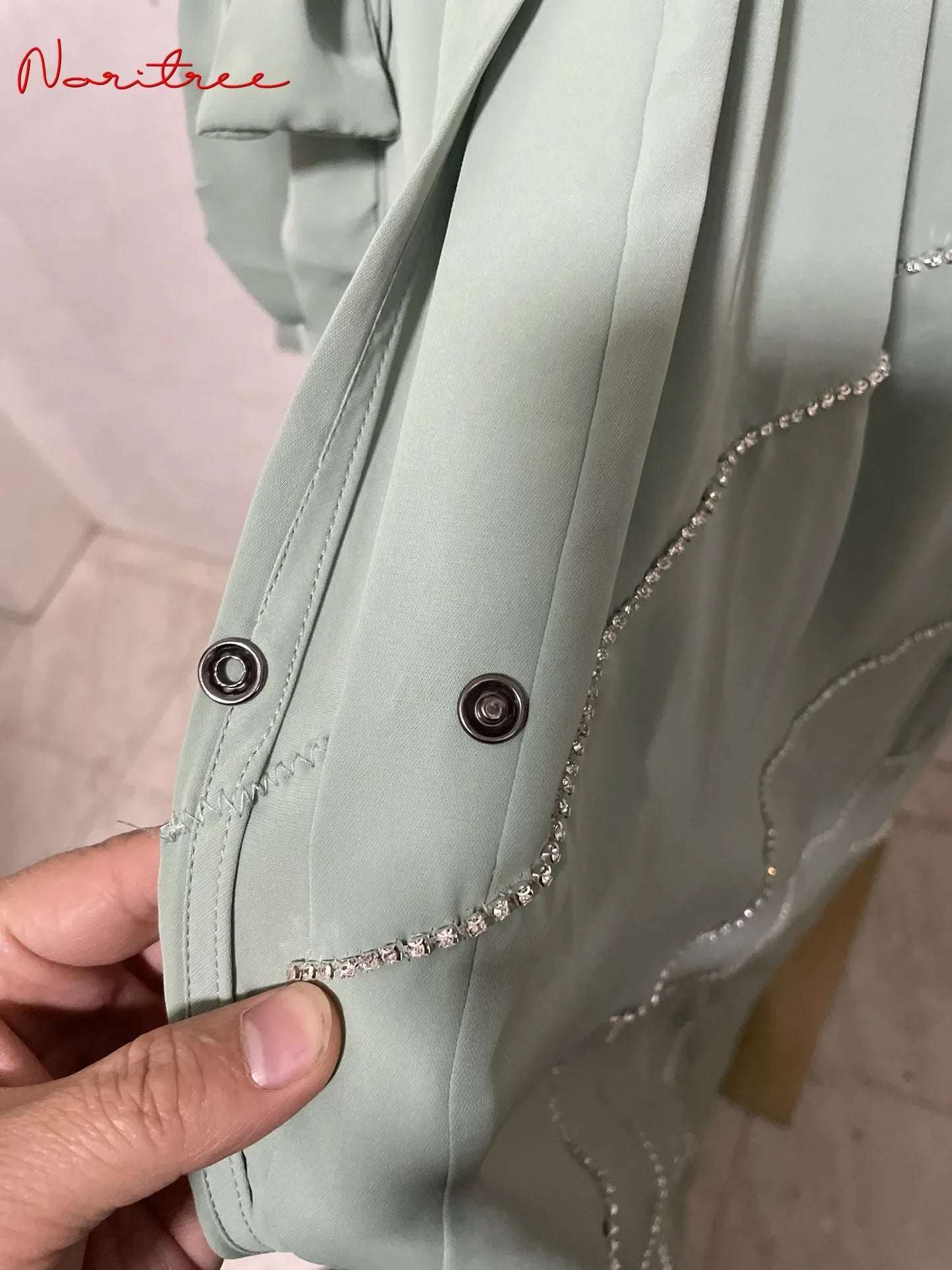 Hand made diamond beading Ramadan Eid Muslim dress long abayas robe fancy maxi French stylish modest Islamic wy1368 G1665