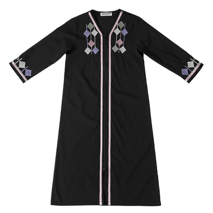 Kids Muslim Girls Abaya Prayer Long Maxi Dress Turkey Kaftan Arab Robe Dubai Islam Morocco Eid Party Ramadan Holiday Gown Caftan