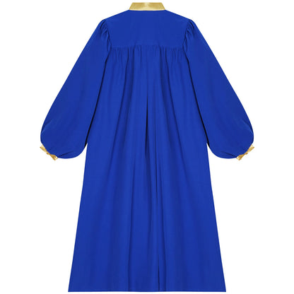 Deluxe Choir Robe For Church Boys Girls Long Sleeve Metallic Contrast Zipper Worship Dance Stained Glass Robe Muslim Arabic Thob