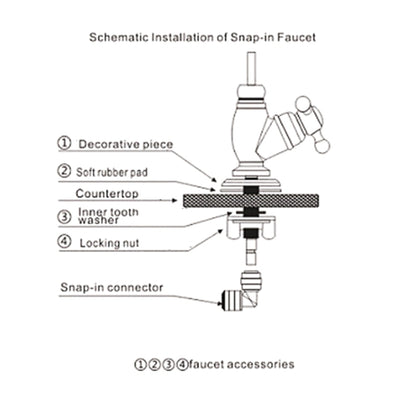 2024 New Water Purifier Drinking Water Faucet Single Hole Sink Faucet Drinking Water Faucet with Fittings 1/4-in Tube Faucet Tap