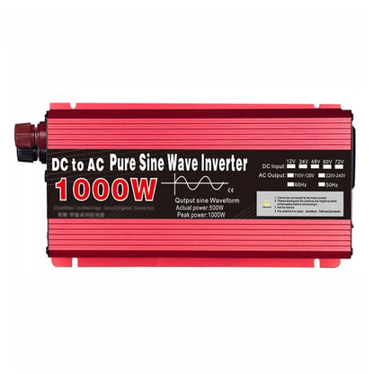 Pure Sine Wave Inverter DC 12V/24V To AC 220V 1000W Portable Power Bank Converter Solar Inverter