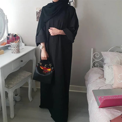 A Islamic clothing for women abaya Muslim fashion kaftan dress long sleeve cardigan solid Arab Dubai Turkish Islam dresses