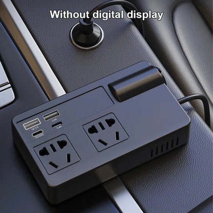 220W Power Inverter Car Mounted Solar Inverter USB Voltage Transformer Portable DC 12V To AC 220V Conversion USB Battery Clip