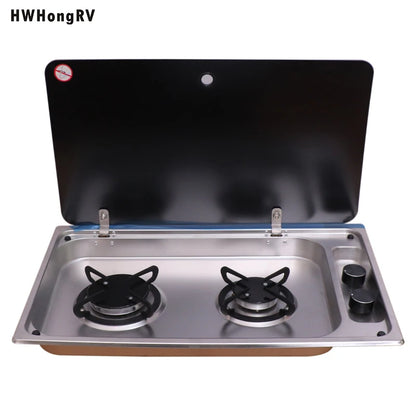 High Quality Hwhongrv Wholesale RV SINK and Burner Cooktop Stove Hob Combo  for Caravan Camper Boat Yachet