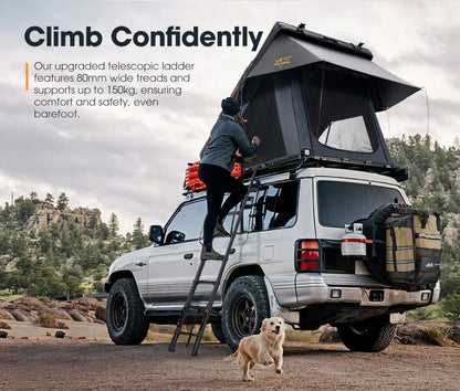 SAN HIMA Quick Set Up Waterproof Car Camping Hardshell Rooftop Tent 2 Person Hard Shell Roof Top Tent for 4WD 4x4 Off-road