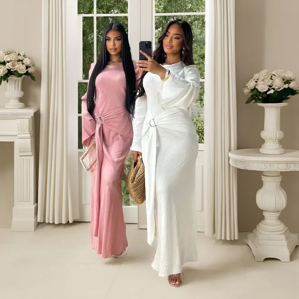 Evening Dress Women Dashiki Muslim Fashion Abaya African Clothes Robe Marocaine Luxury Dubai Kaftan Dress Vetement Big Size