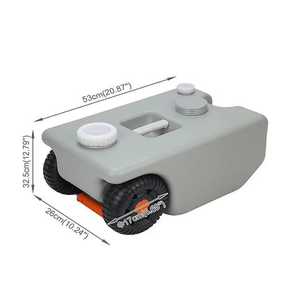 25L Large Capacity Water Tank Wheeled Water Tank Camping Outdoor Barbecue Portable Water Tank For RV Trucks Cars etc