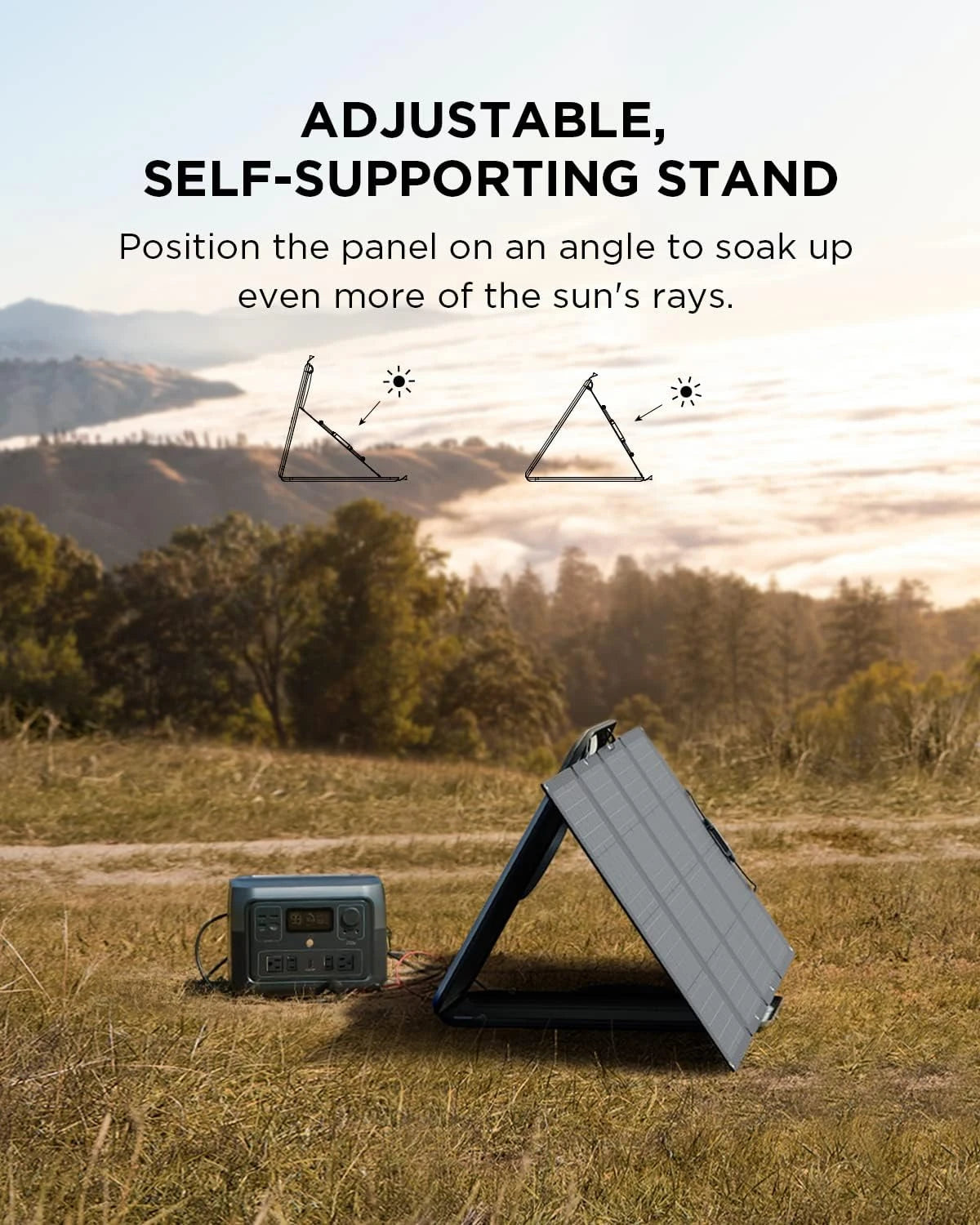 Solar Generator 512Wh Long-life LiFePO4 Portable Power Station& 160W Solar Panel for Home Backup Power,Up to 1000W Output
