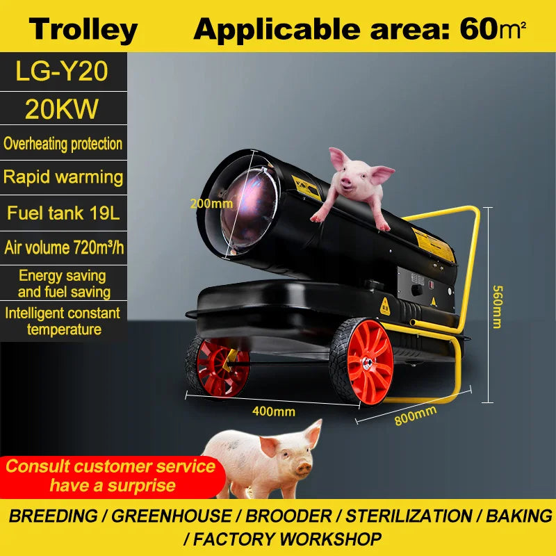 Commercial Fuel Heater Greenhouse Heater Industrial Diesel Air Heater Oil Heater Integrated Hot Air Fan Drying Calentadores de