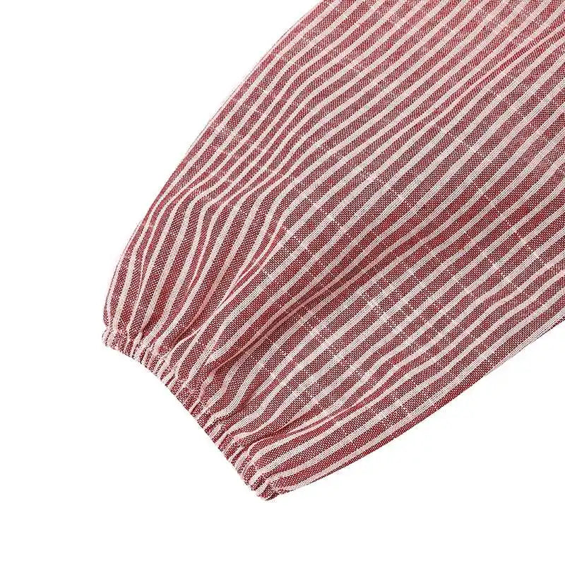 ZANZEA Autumn Sundress Women Vintage Long Sleeve Islamic Clothing Dubai Vestido Fashion Striped Muslim Abaya Dress Robe Femme