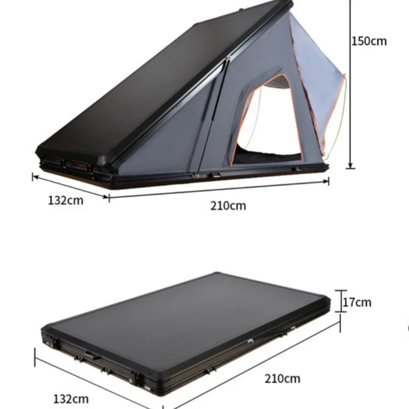 Camping SUV Car Rooftop Tent  Aluminium Triangle Hard Shell Car Roof Top Tent For Sale