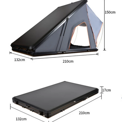 Camping SUV Car Rooftop Tent  Aluminium Triangle Hard Shell Car Roof Top Tent For Sale