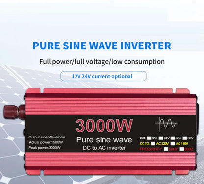Pure Sine Wave Inverter DC 12V/24V To AC 110V/220V 1000W 1600W 2000W 2200W Portable Power Bank Converter Solar Inverter