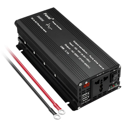 Pure Sine Wave 1000W 1500W 2200W 2600W DC 12V To AC 220V Car Power Inverter Adapter Converter With 3.1A Dual USB EU/Universal