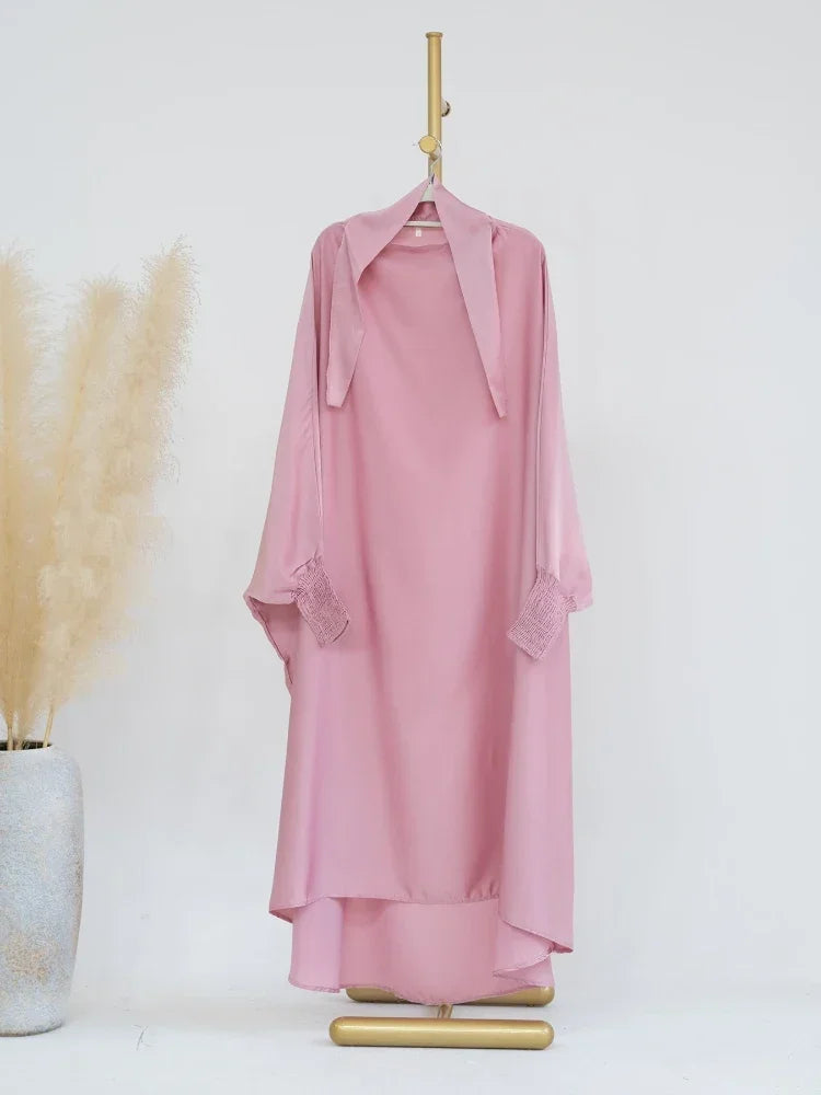 Ramadan Muslim Dress Girls Kids Prayer Garment Hijab Dress  Child Hooded Abaya Full Cover Niqab Islam Dubai Eid Robe 2023 jilbab