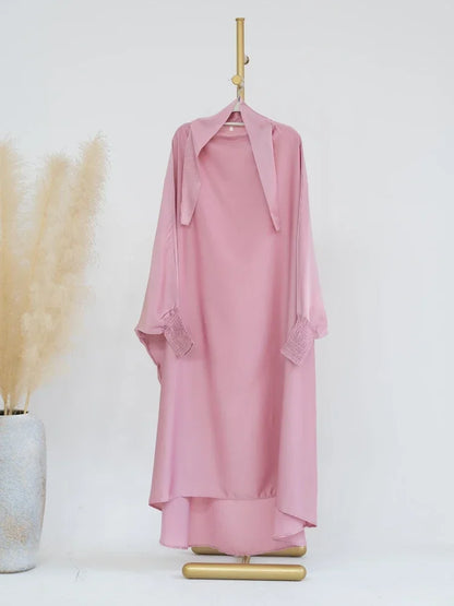 Ramadan Muslim Dress Girls Kids Prayer Garment Hijab Dress  Child Hooded Abaya Full Cover Niqab Islam Dubai Eid Robe 2023 jilbab