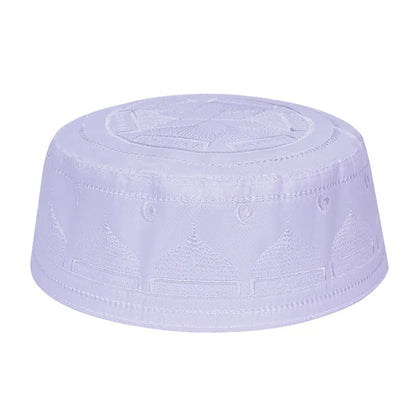 Saudi High-Quality Arabia Style Islamic Round Cap Embroidery Hat Muslim Men Headwear Abaya Prayer Caps Headscarf Clothing Turban