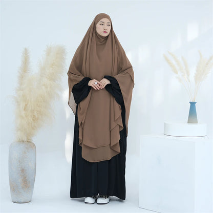Ramadan Eid Dubai Chiffon Niqab Maxi Khimar Abaya Damen Islam Muslim Hijab Dress Abayas For Women Kebaya Hijabs Femme Musulmane