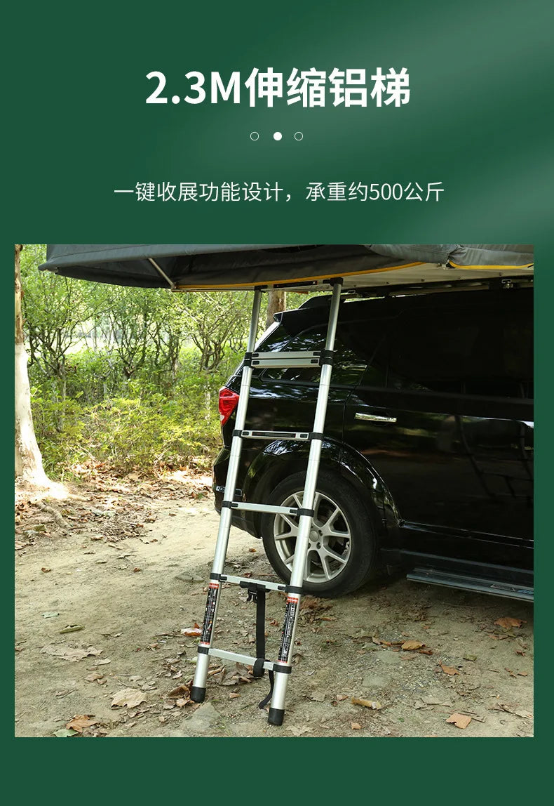 Outdoor Camping Automatic Self-Driving Soft Top Folding Extended Easy-to-Put-up Rainproof SUV Roof Top Tent