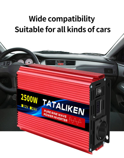 Pure Sine Wave Inverter 1600W/2200W/3000W/4000W DC 12V/24V to AC 220V 50hz Power Inverter Charger Converter Adapter EU Socket