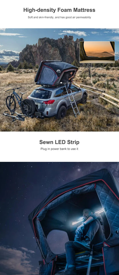 Wild Land Desert Cruiser Car Roof Top tent Hard Shell 4WD roof tent waterproof quick set up off road tent