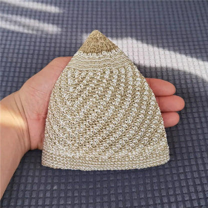 Islamic Hat Clothing Mesh Muslim Hat for Prayer  for Men Worship Hat Kufi Knitted Cap Solid Color Saudi Arabic  Hat