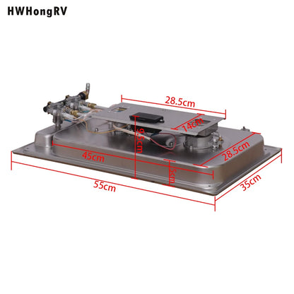 High Quality Hwhongrv Wholesale RV SINK and Burner Cooktop Stove Hob Combo  for Caravan Camper Boat Yachet