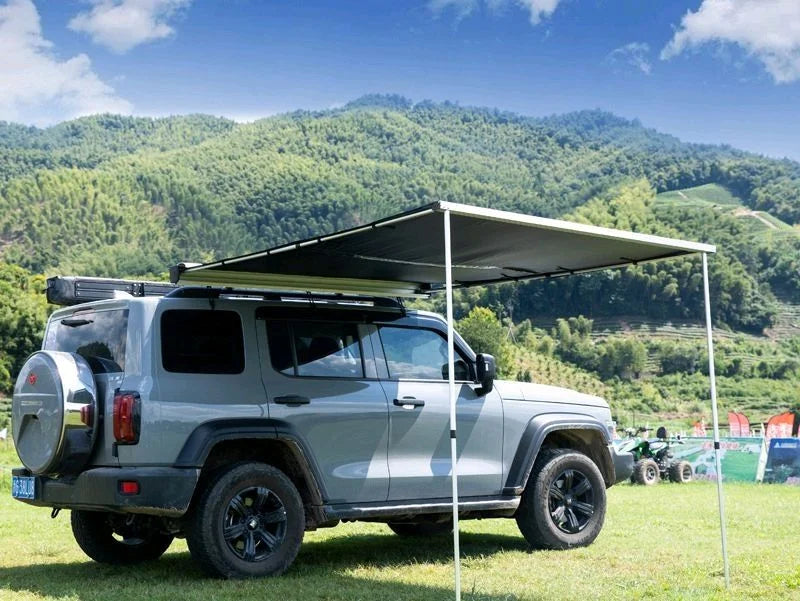 Caravan Awnings,Waterproof Retractable Car Awning Tent Outdoor Camper Tent Car Roof Side 4x4 Awning For SUV Caravan Privacy