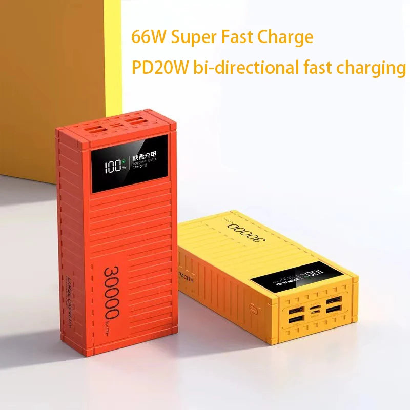 30000mAh Power Bank PD 20W Fast Charging Portable Outdoor Power Station Multifunctional USB Charger For Camping Home Outdoors