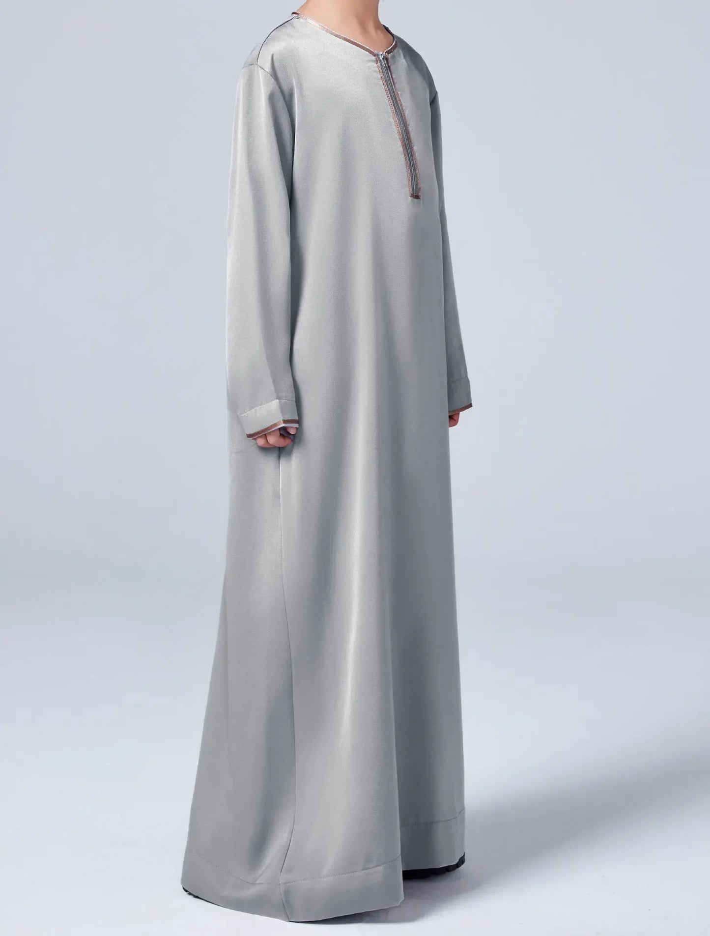 New 2025 Islamic Muslim Kids Clothing Long Sleeve Loose Jubba Thobe Saudi Arab Kaftan Maxi Robe Boys Pakistan Dubai Caftan Dress