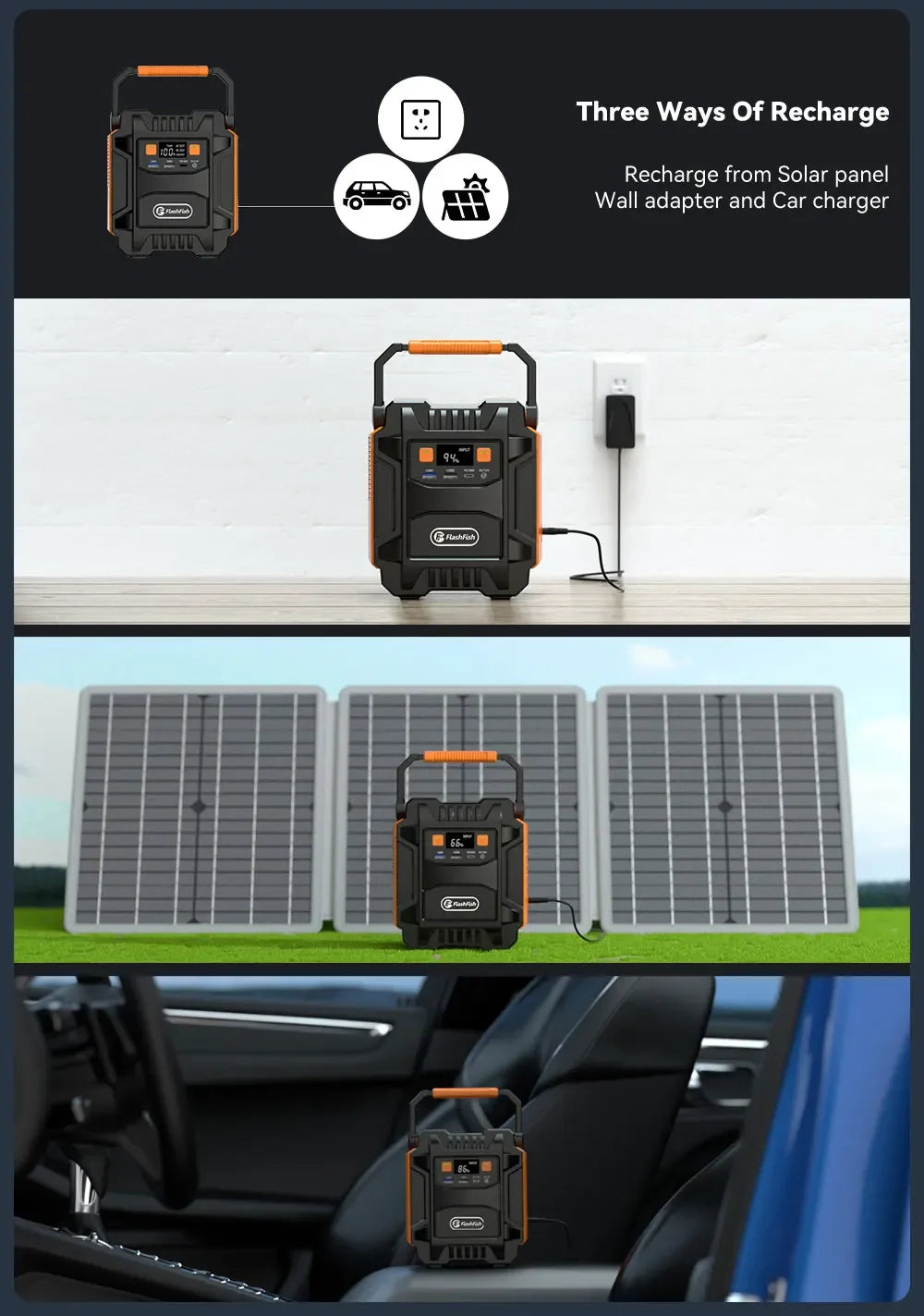 200W Portable Power Station 172Wh 230V Solar Generator 110V 48000mAh Power Supply Emergency Energy For Outdoor Camping RV Trip
