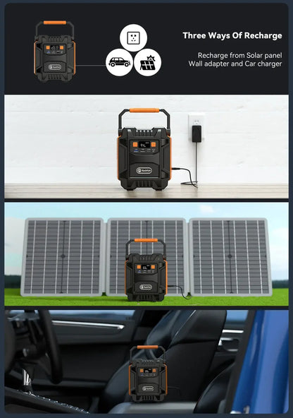 200W Portable Power Station 172Wh 230V Solar Generator 110V 48000mAh Power Supply Emergency Energy For Outdoor Camping RV Trip