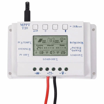 PowMr MPPT PWM 20A 30A 40A Solar Charge Controller 12V 24V Auto Solar Panel Regulator Solar Battery Charger Dual Timer